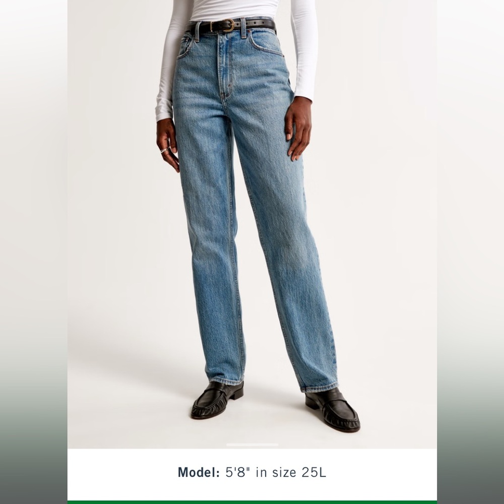 Abercrombie 90s high rise straight 24 long